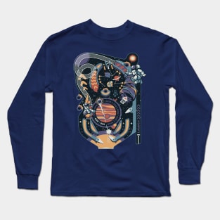 Pinball Space Machine by Tobe Fonseca Long Sleeve T-Shirt